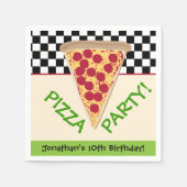 Serviette En Papier Pizza fête d'anniversaire pour enfants (Devant)