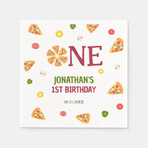 Serviette En Papier Pizza fête pour enfants 1er anniversaire