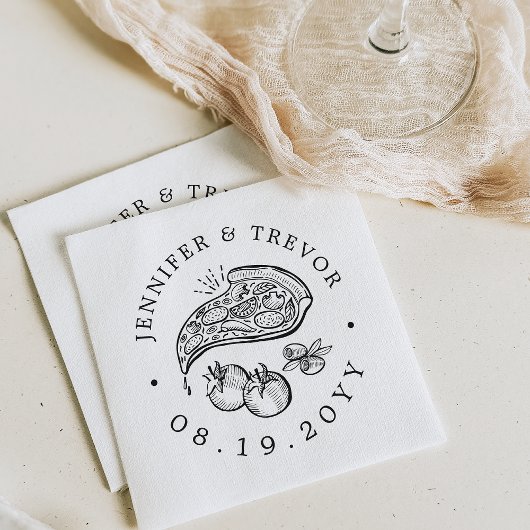 Serviette En Papier Pizza Gastronomique À Thème | Serviettes de table