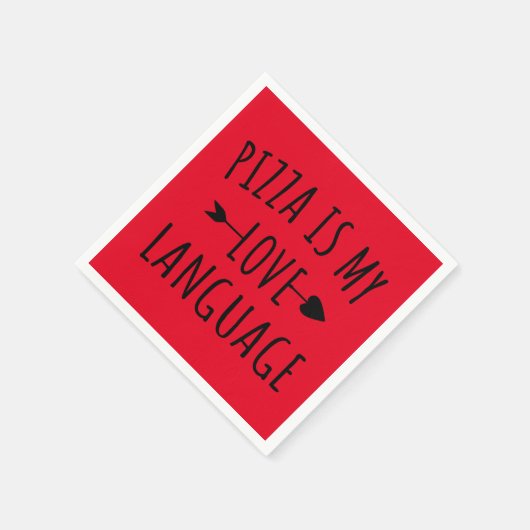 Serviette En Papier Pizza is My Love Language - Pizza Lovers (Coin)