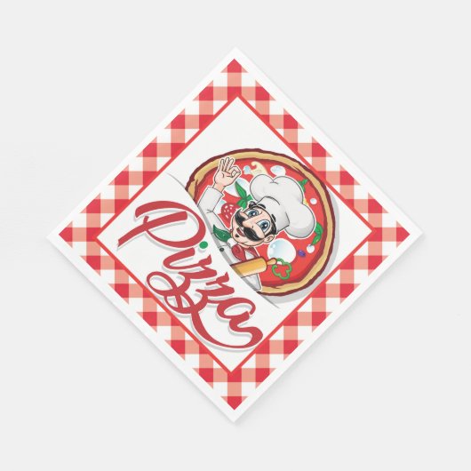 Serviette En Papier Pizza italienne (Coin)