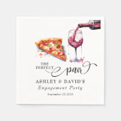 Serviette En Papier Pizza italienne | Soirée de mariage des vins (Devant)