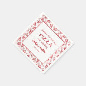 Serviette En Papier Pizza mariage Après La Fête Rouge Italien Main Tir (Coin)