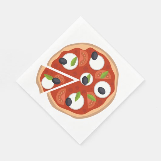 Serviette En Papier Pizza Mozzarella (Coin)
