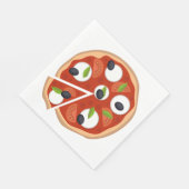 Serviette En Papier Pizza Mozzarella aux Tomates et Basilic (Coin)