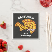 Serviette En Papier Pizza Palace Personnalisé Anniversaire Fête, N'Imp (En situation)