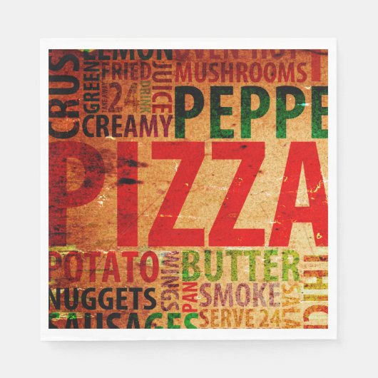 Serviette En Papier Pizza papier serviettes articles de table (Devant)