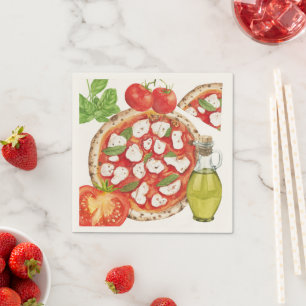 Serviette En Papier Pizza Party