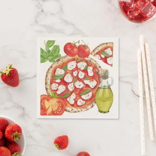 Serviette En Papier Pizza Party (En situation)