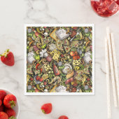 Serviette En Papier Pizza Party (En situation)