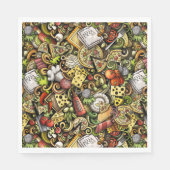 Serviette En Papier Pizza Party (Devant)