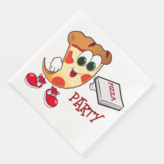 Serviette En Papier Pizza Party (Coin)