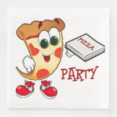 Serviette En Papier Pizza Party (Devant)