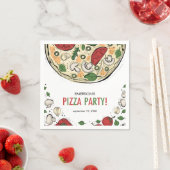Serviette En Papier Pizza Party Anniversaire Papier Napkin (En situation)