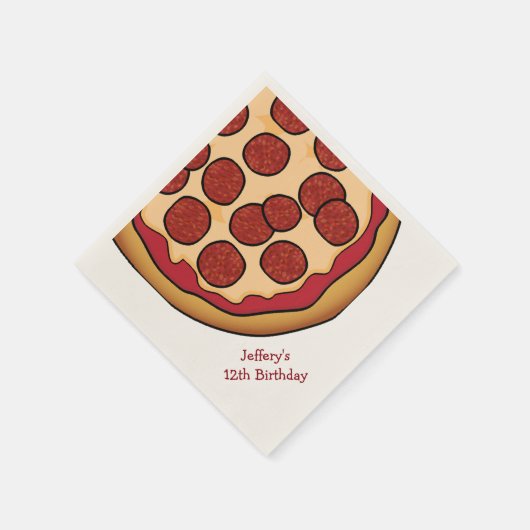 Serviette En Papier Pizza Party Papier personnalisé serviettes (Coin)