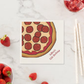 Serviette En Papier Pizza Party Papier personnalisé serviettes (En situation)