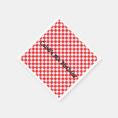 Serviette En Papier Pizza Party Red Checker Anniversaire de fête Napki (Coin)