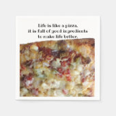 Serviette En Papier PIzza photo serviette décontractée (Devant)