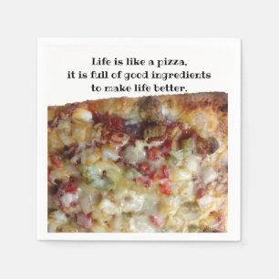 Serviette En Papier PIzza photo serviette décontractée