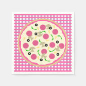 Serviette En Papier Pizza rose et violet (Devant)