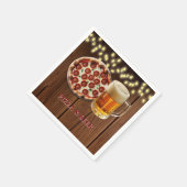 Serviette En Papier Pizza rustique & Baby shower de bière (Coin)