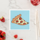 Serviette En Papier Pizza slice cocktail serviette (En situation)