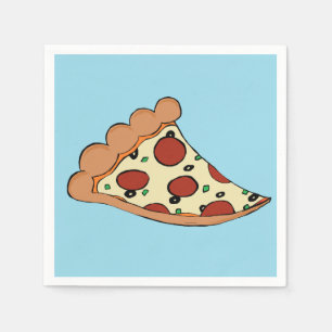 Serviette En Papier Pizza slice cocktail serviette