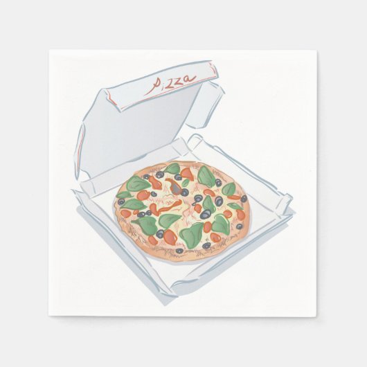 Serviette En Papier Pizzeria (Devant)