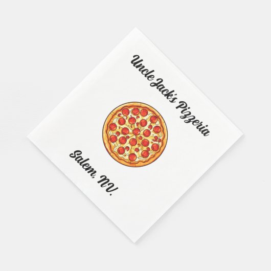 Serviette En Papier Pizzeria personnalisée (Coin)
