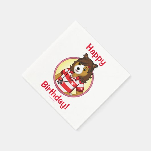 Serviette En Papier PJ Collie (Coin)