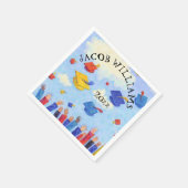Serviette En Papier Plafond d'études Ajouter le nom et l'année (Coin)