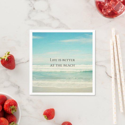 Serviette En Papier Plage (En situation)
