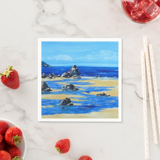 Serviette En Papier Plage (En situation)