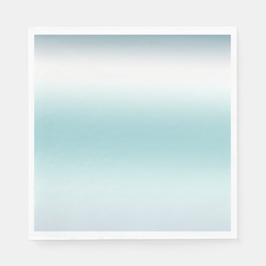 Serviette En Papier Plage Aqua Blue Ombre (Devant)