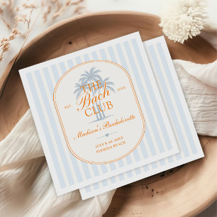 Serviette En Papier Plage aux Palmiers Club de Bachelorette Week-end