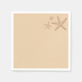 Serviette En Papier Plage beige Thème Poisson Starfish Papier (Devant)
