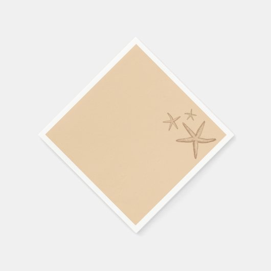 Serviette En Papier Plage beige Thème Poisson Starfish Papier (Coin)