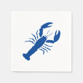 Serviette En Papier Plage côtière de homard bleu moderne été (Devant)