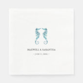 Serviette En Papier Plage côtière simple Chevaux personnalisés (Devant)