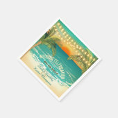 Serviette En Papier Plage coucher de soleil Mariage (Coin)