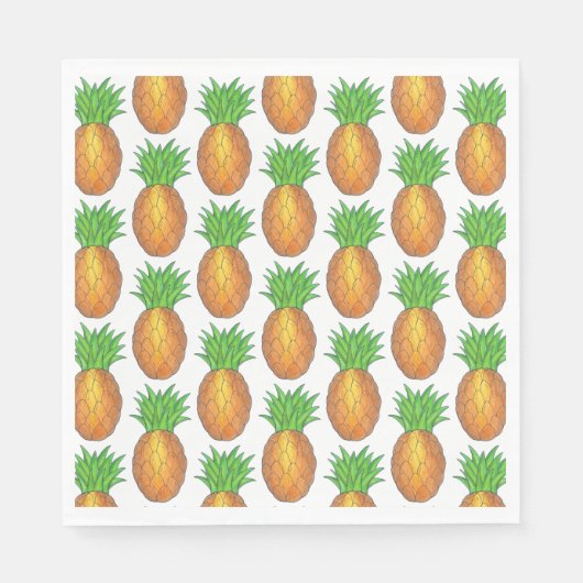 Serviette En Papier Plage d'ananas tropicale Hawaiian Island Imprimer (Devant)