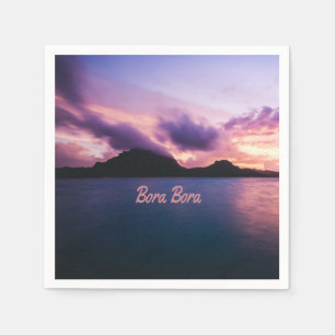 Serviette En Papier Plage de Bora Bora Suset Island