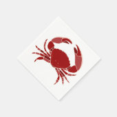 Serviette En Papier Plage de Crabe Rouge Mariage Côte (Coin)