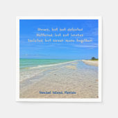 Serviette En Papier Plage de l'île de Sanibel Floride Pré-ouragan Ian (Devant)
