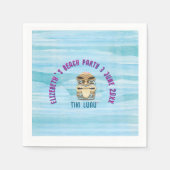 Serviette En Papier plage de l'île tropicale tiki luau (Devant)