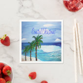 Serviette En Papier Plage de Noël côtier thème de la fête serviettes (En situation)