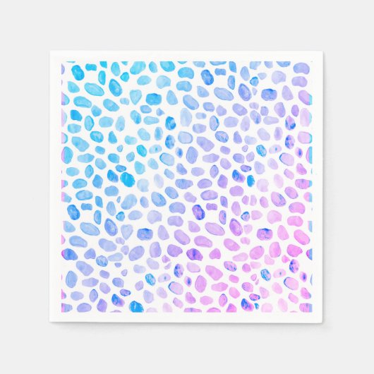 Serviette En Papier Plage de peinture d'aquarelle Seaglass (Devant)