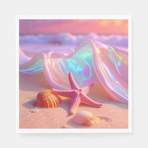 Serviette En Papier Plage de rêve fantastique avec de belles étoiles d