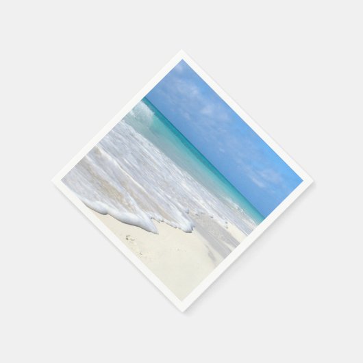 Serviette En Papier Plage de sable blanc Surf doux (Coin)