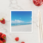 Serviette En Papier Plage de sable blanc tropicale (En situation)